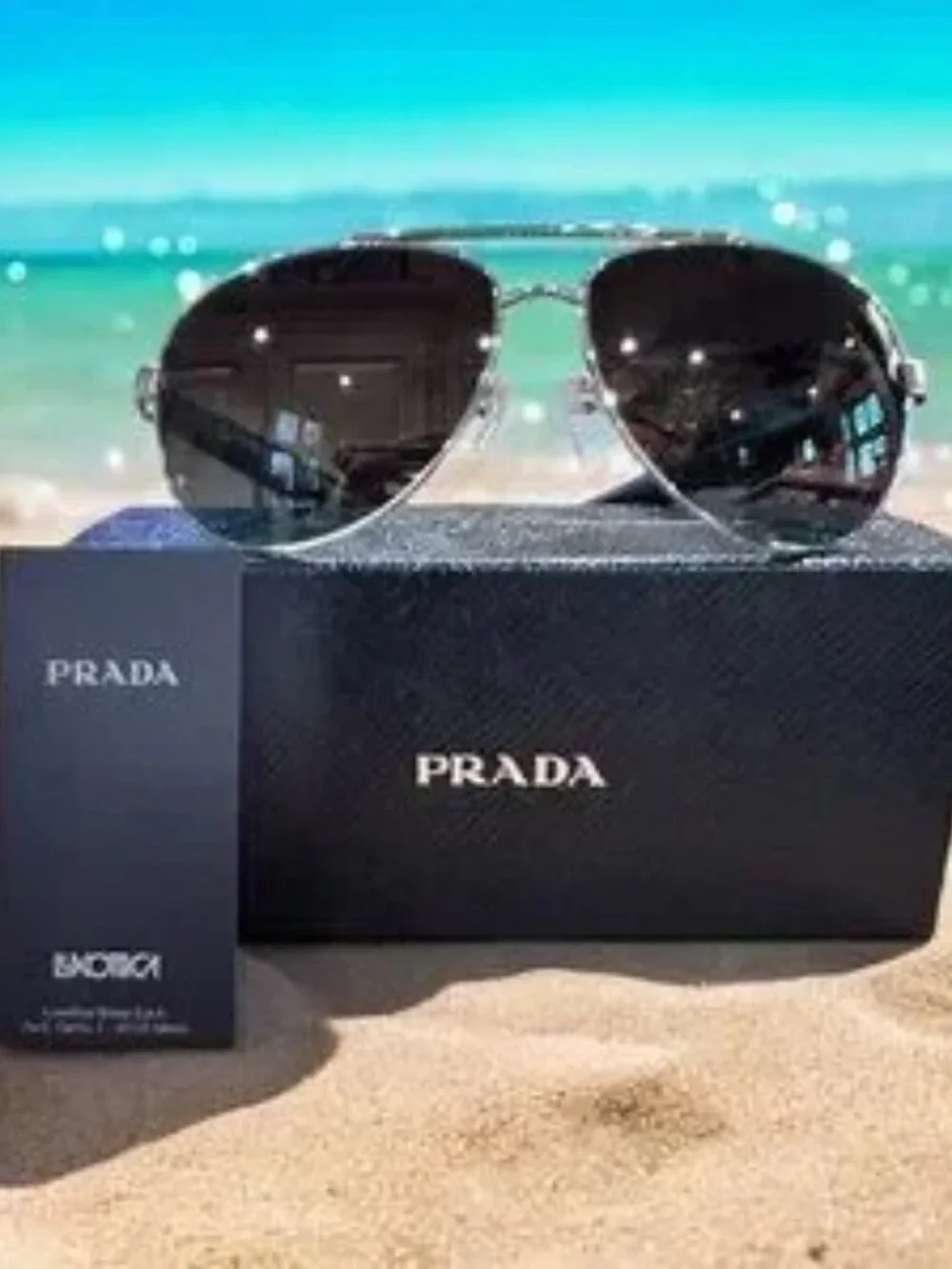 PRADA Polarized Men/Women Aviator Sunglasses - NEW